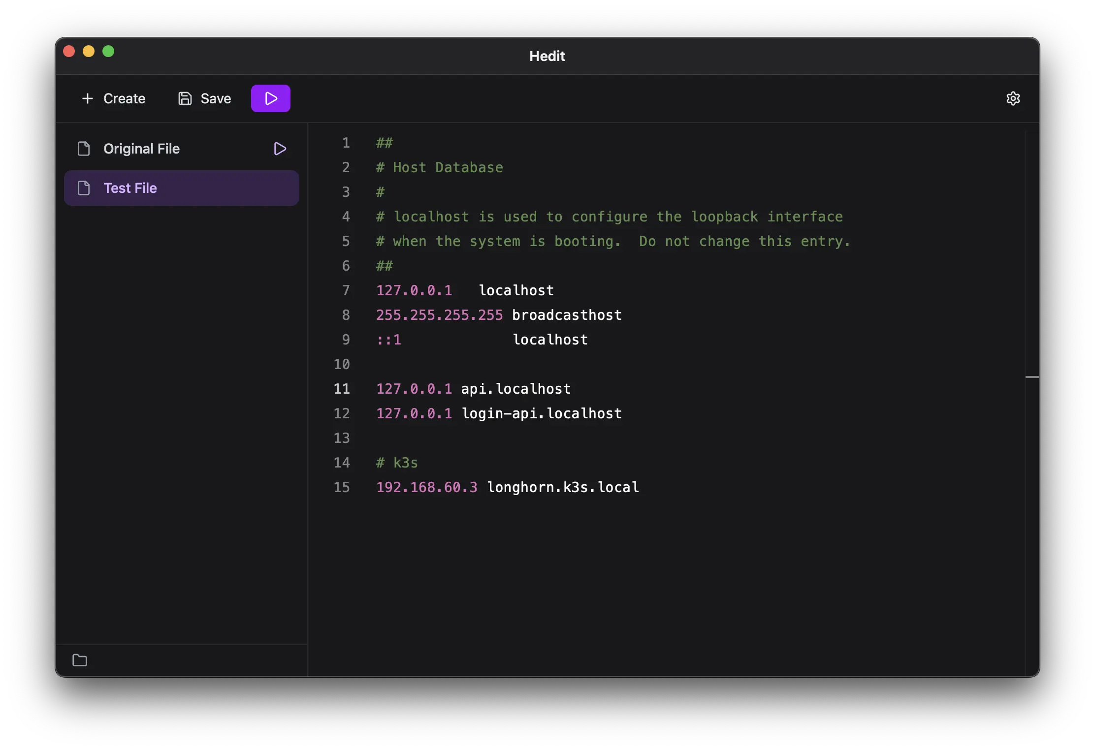 Hedit Screenshot